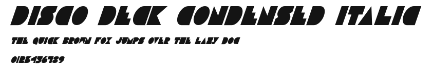 Disco Deck Condensed Italic Preview