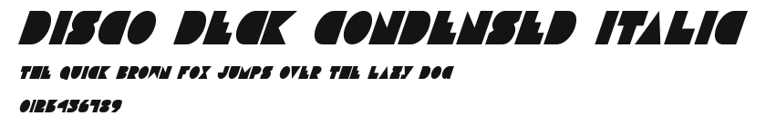 Disco Deck Condensed Italic Preview