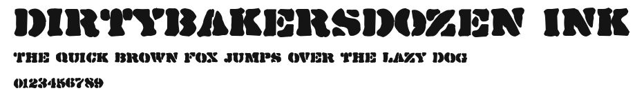 DirtyBakersDozen Ink Preview