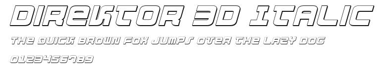 Direktor 3D Italic Preview