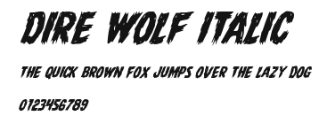 Dire Wolf Italic Preview