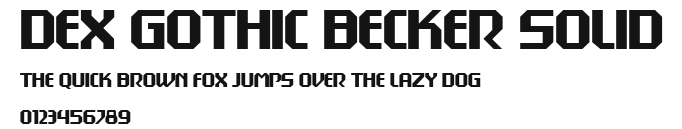 Dex Gothic Becker Solid Preview