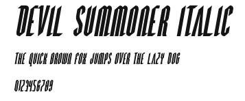 Devil Summoner Italic Preview