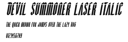 Devil Summoner Laser Italic Preview