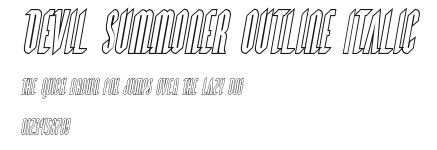 Devil Summoner Outline Italic Preview