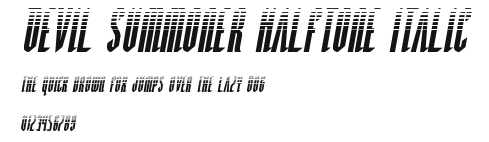 Devil Summoner Halftone Italic Preview