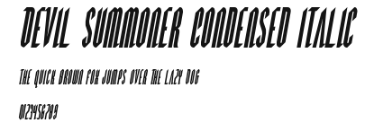 Devil Summoner Condensed Italic Preview