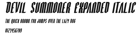 Devil Summoner Expanded Italic Preview