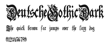 DeutscheGothicDark Preview