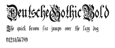 DeutscheGothicBold Preview