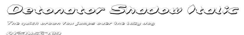 Detonator Shadow Italic Preview