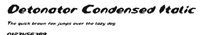 Detonator Condensed Italic Preview