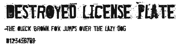 Destroyed License Plate Preview
