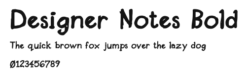 Designer Notes Bold Preview
