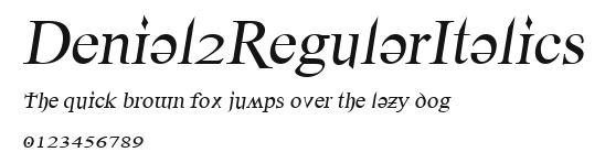 Denial2RegularItalics Preview