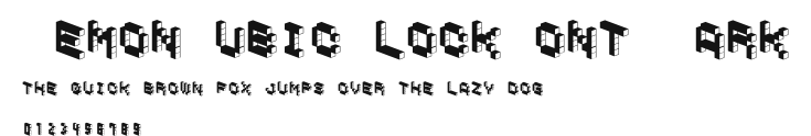 DemonCubicBlockFont Dark Preview