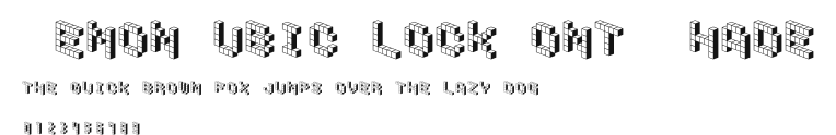 DemonCubicBlockFont Shade Preview