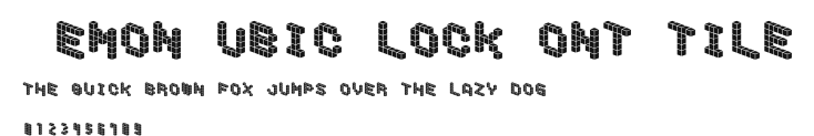 DemonCubicBlockFont Tile Preview