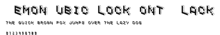 DemonCubicBlockFont Black Preview