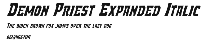 Demon Priest Expanded Italic Preview