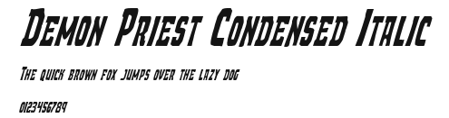 Demon Priest Condensed Italic Preview