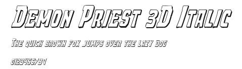 Demon Priest 3D Italic Preview