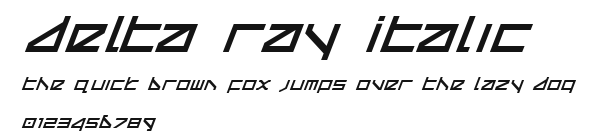 Delta Ray Italic Preview