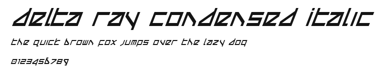 Delta Ray Condensed Italic Preview