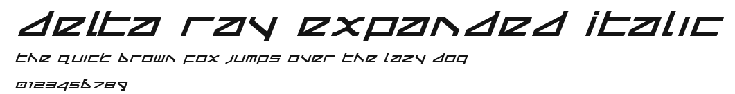 Delta Ray Expanded Italic Preview