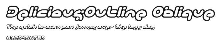 DeliciousOutline Oblique Preview