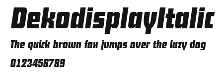DekodisplayItalic Preview