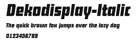 Dekodisplay-Italic Preview