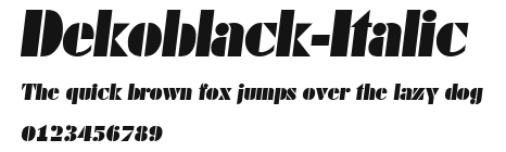 Dekoblack-Italic Preview