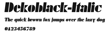 Dekoblack-Italic Preview