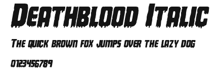 Deathblood Italic Preview