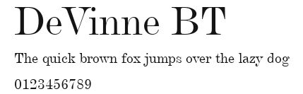 DeVinne BT.ttf