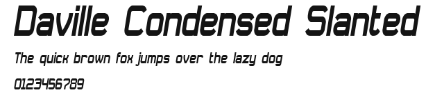 Daville Condensed Slanted Preview