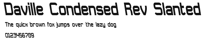 Daville Condensed Rev Slanted Preview