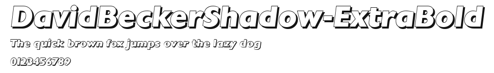 DavidBeckerShadow-ExtraBold Preview
