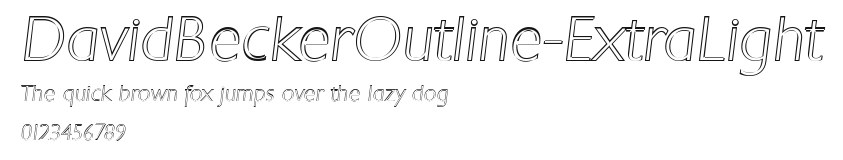 DavidBeckerOutline-ExtraLight Preview