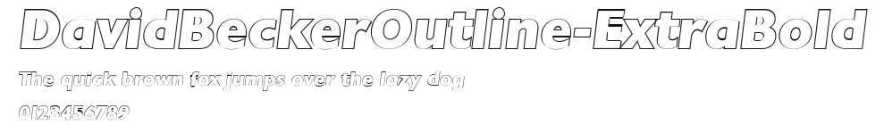 DavidBeckerOutline-ExtraBold Preview