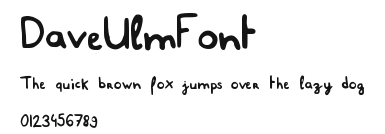 DaveUlmFont Preview