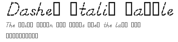 Dashed Italic Sample Preview