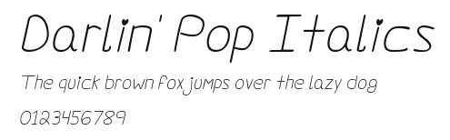 Darlin' Pop Italics Preview
