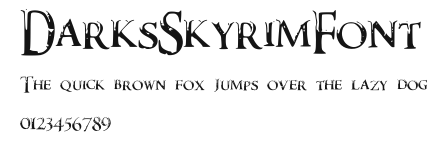 DarksSkyrimFont Preview