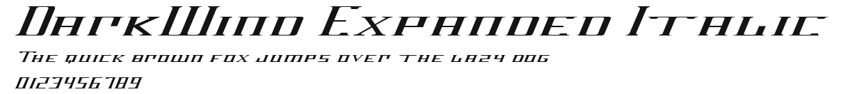 DarkWind Expanded Italic Preview