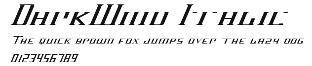 DarkWind Italic Preview