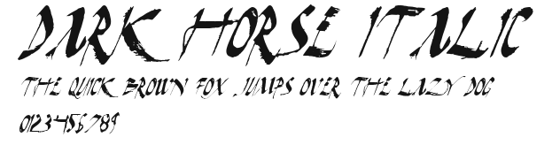 Dark Horse Italic Preview