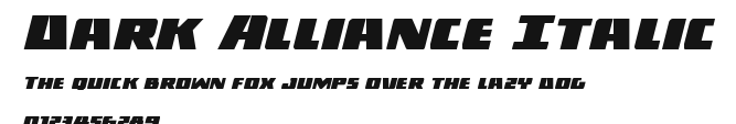 Dark Alliance Italic Preview