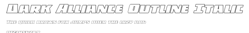 Dark Alliance Outline Italic Preview